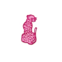 Patchs brodés thermocollants décoratifs mignons et tendance de couleur rose pour chapeaux - Vente en gros