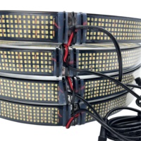 Kit d'éclairage LED blanc double face 17 pouces à 10 rangées pour jantes, en aluminium 5730, pour pick-up et camions tout-terrain surélevés