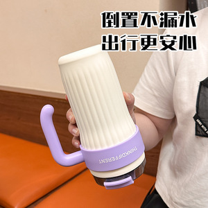Insulated Water <b>Bottle</b> With Straw Large Capacity Portable For Girls Students Back To School Thermos Cup - Product Image 2
