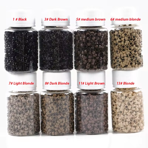 Nano Anillos de Cobre de 4.0x2.5x2.2mm Herramientas para Extensiones de Cabello - Product Image 1