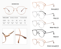 Monture de lunettes en titane pur anti-lumière bleue avec verres transparents, monture complète, personnalisable OEM/ODM, pour lunettes de vue myopie
