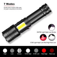 Lampe torche LED COB WOSEN haute puissance P50 en alliage d'aluminium, étanche IP65, rechargeable par USB, 12 000 lumens, portée du faisceau 400-500 m