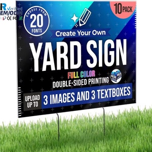Letrero Personalizado para Celebraciones, Resistente al Agua, para Exteriores, con Estacas en Forma de H, Impresión UV a Doble Cara a Todo Color, para Cumpleaños - Product Image 1