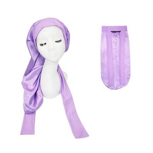 Gorros de Dormir de Seda de Leche de Doble Capa con Cola Redonda y Correa Ajustable, Gorro de Noche Suave y Transpirable para Mujeres y Hombres, Protección para el Cabello - Product Image 1