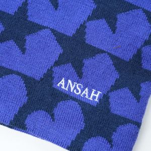 Gorro de punto Jacquard de lana 100% con patrón de Corazón Azul Marino Unisex gorro de invierno suave y cálido gorro de punto para hombres y mujeres 100% gorro de lana - Product Image 5