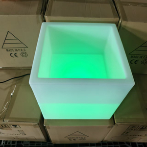 <span class=keywords><strong>Maceta</strong></span> de Plástico <span class=keywords><strong>con</strong></span> Iluminación <span class=keywords><strong>LED</strong></span> RGB que Cambia de Color, <span class=keywords><strong>Maceta</strong></span> Luminosa para Exteriores, Balcón, Jardín, <span class=keywords><strong>Maceta</strong></span> Cúbica - Product Image 6