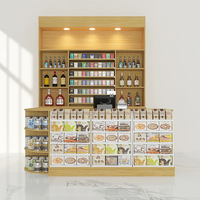 Comptoir de caisse combiné pour supermarché et magasin de proximité, vitrine de présentation pour tabac, alcool et produits alimentaires, présentoir de vente au détail