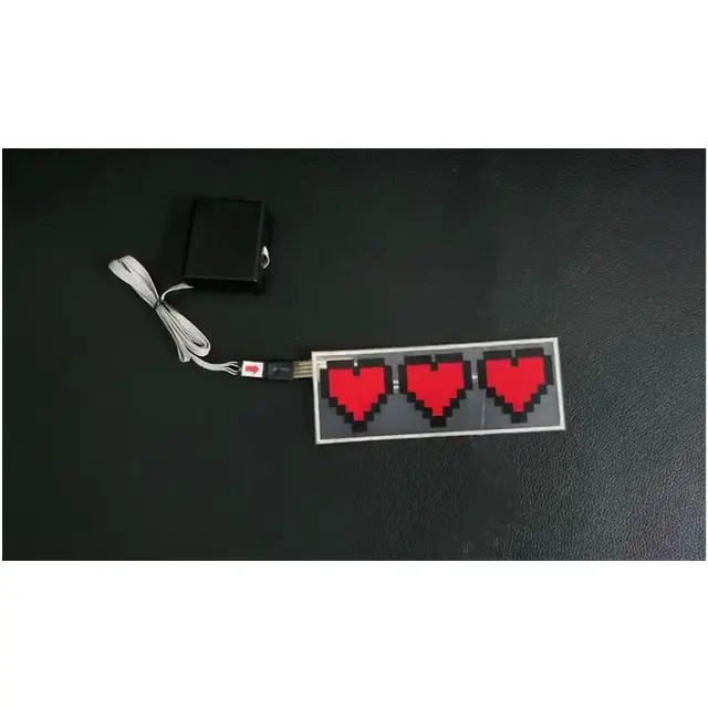 Customize Car Heart Dimmable Signs LED JDM EL Glow Panel Light Up Sticker Windows
