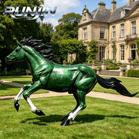 Sculptures de chevaux en bronze réalistes modernes pour l'extérieur, technique de moulage, pour villas, jardins, manoirs, H210cm/Dimensions personnalisées RUNJIN