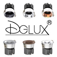 DGLUX Downlight à surface incurvée étanche 7w 12w 18w 25w IP65 LED COB SPOT LIGHT