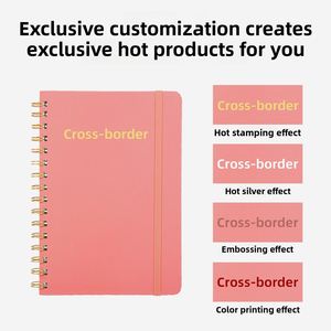 X515-1 Custom Eco-Friendly PP Cover <b>Spiral</b>-<b>Bound</b> Journal 200 Pages Reusable Promotional <b>Notebook</b> - Product Image 2