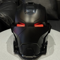 Casque de cosplay de super-héros Iron Robot avec plaque frontale motorisée et fonction à commande vocale, masque de fête
