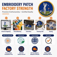 Badge personnalisé pour golfeur, motif swing, brodé, thermocollant, avec fixation auto-agrippante, pour sac de golf, casquette, t-shirt