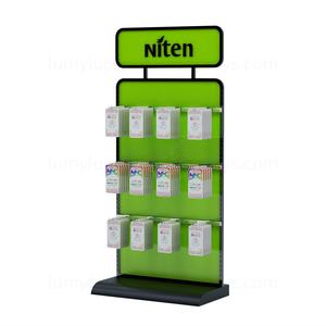 Mobile Phone Accessories Display Rack Metal Floor Stand with <b>Hooks</b> for Phone Cases & <b>Cables</b> 3C Products Organizer for Store - Product Image 6