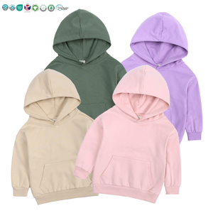 子供服卸売子供スウェットスーツ古典的なカジュアルプルオーバースウェットシャツ女の子のためのトップパーカー - Product Image 1