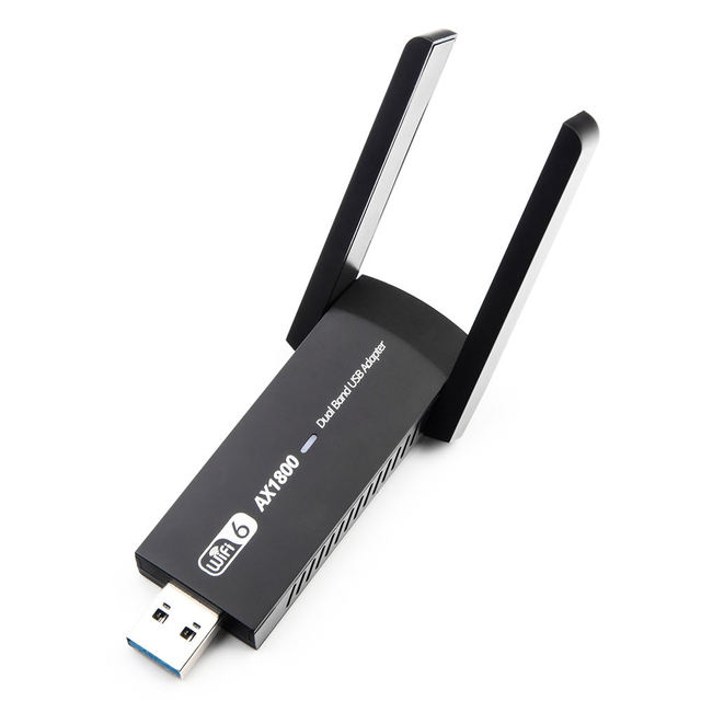 NKIWI Wireless Dual Band 2.4G/5GHz WiFi6 1800Mbps USB3.0 WiFi Dongle with External Antenna Adapter in Stock Driver Free