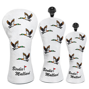 Housses de tête de club de golf personnalisées en gros, imperméables, pour driver 1, 3, 5, en cuir souple, protection pour clubs de golf en bois - Product Image 1