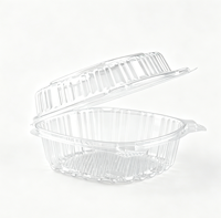 Conteneur alimentaire jetable en PET transparent personnalisable en usine, fabriqué à partir de matériaux recyclés, barquette en plastique, boîte à gâteau avec couvercle, pour légumes