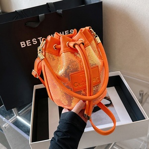 2025 Trendy New Design Custom Logo Cute Purse Ladies Shoulder Crossbody <strong>Sequined</strong> Bling Purse Small <strong>Handbags</strong> Women's Bucket Bags - Product Image 2