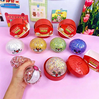 Boule anti-stress souple en gel de 8,5 cm en forme de boulette de Noël avec perles scintillantes, jouet sensoriel pour enfants, cadeau de fête