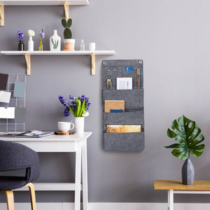 Bolsas de Almacenamiento Colgantes de Fieltro Grandes con Múltiples Bolsillos, Bolsa de Almacenamiento Decorativa para Colgar en la Pared, Organizador para Detrás de las Puertas - Product Image 6
