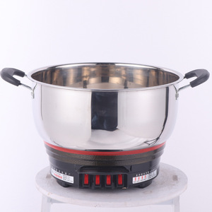 Multi Functional <b>Electric</b> Hot Pot Stainless Steel Single Layer 6L Less <b>Electric</b> <b>Steamer</b> Cooking Pot With Handles - Product Image 3