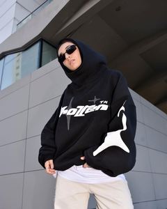 Sudadera Yingling de Punto Grueso con Capucha, Corte Cuadrado, 600 g/m², Poliéster/Algodón, Personalizable, Unisex, Talla Grande, Doble Capa, Corta, 3D - Product Image 2