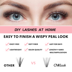 Nhãn Hiệu Riêng Vegan Tổng Hợp Cá Nhân Lông Mi Cụm 20D Nhiệt Ngoại Quan 12 Hàng 0.07Mm Nhìn Tự Nhiên Lông Mi Giả - Product Image 3