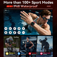 Reloj Inteligente con GPS BWGTH5 para Hombre, Deportivo, Rojo, de Silicona, con Brújula, Monitor de Actividad Física, para Android e IOS