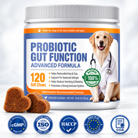 Friandises à Mâcher Probiotiques pour Chiens - Saveur Poulet, Multi-Souches, Inuline, FOS, MOS, Citrouille & Enzymes Digestives pour le Soutien Digestif et Immunitaire