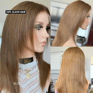 Listo para usar Pelucas médicas Damas Cabello humano HD 13*5 Patchwork Peluca con malla frontal 100% Cabello eslavo Envío gratis - Product Image 1