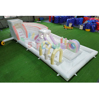 Jeu d'obstacles gonflable Pastel Splash Pad Toddler Water Park à vendre