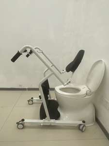 كرسي نقل المرضى المتحرك 3 في 1 شديد التحمل بمقعد واسع لنقل المرضى بأمان، قابل للتحويل إلى كرسي استحمام ومرحاض وكرسي متحرك - Product Image 5