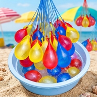 Ballon d'eau à remplissage rapide auto-scellant en latex, jouet promotionnel pour fêtes en plein air et divertissements familiaux estivaux avec feuille métallisée
