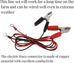 2-teilige Elektrozaun-Draht verbinder Sichere Kupfer-Elektrozaun-System clips Einfache Installation Verbindungs kabel - Product Image 5