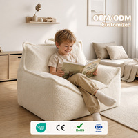 Fauteuil en mousse écologique pour enfants avec protection de la peau à fermeture éclair discrète pour chambre d'enfant de luxe