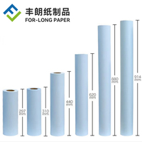 Rollo de papel de plotter de doble cara azul Bond Paper CAD en el uso de la industria de dibujo de ingeniería