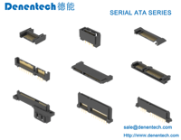 Denentech Chapado en oro Hembra H5.2 Down Type DIP PCB 7 + 15P Conector de alimentación SATA Conectores de diseño duradero