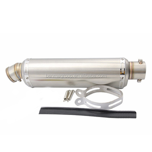 Universel En Acier Inoxydable VTT Dirt Pit Bike Motocross Moto <span class=keywords><strong>silencieux</strong></span> d'échappement <span class=keywords><strong>silencieux</strong></span> Pour FZ16 CBR250 CB400 ER6N <span class=keywords><strong>MT07</strong></span> - Product Image 5