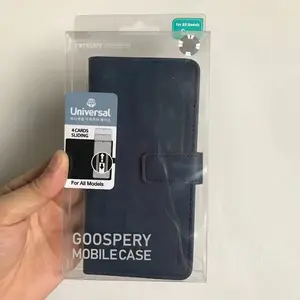 Goospery-Funda de cuero universal para teléfono, Funda de cuero de empuje y tracción hacia arriba y abajo