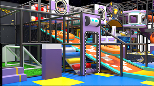 Equipo de Juegos Interior para Niños con Doble Tobogán y Juego Interactivo, Certificado CE, Seguro y Duradero para Uso Escolar - Product Image 3