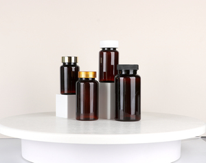 <b>Light</b>-blocking Customized Capsule <b>Bottle</b> Pharmaceutical Packaging PET Plastic <b>Bottle</b> <b>For</b> Health Product With CRC Aluminum Cap - Product Image 1