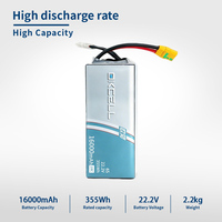 Batterie Lipo 6S personnalisée en pack souple 16000mah 22000mah 30000mah, batterie lithium-ion rechargeable durable pour drone agricole/UAV