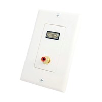 Plaque murale de type USA avec 1 connecteur RCA blanc 4K 60Hz 3D en ABS pour usage intérieur, fabriquée en Chine
