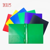 Lot de 10 classeurs en plastique robuste à deux poches avec 3 attaches métalliques pour fournitures scolaires, logo personnalisé, vente en gros