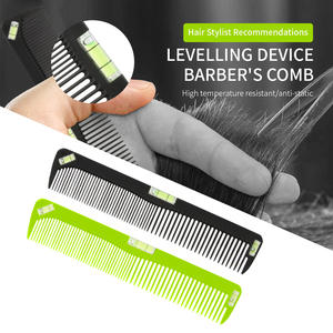 Peine de Estilo Horizontal Instrumento de Nivel Cepillo Herramientas de Precisión Zona de Corte de Cabello Peine de Peluquería de Fibra de Carbono - Product Image 2