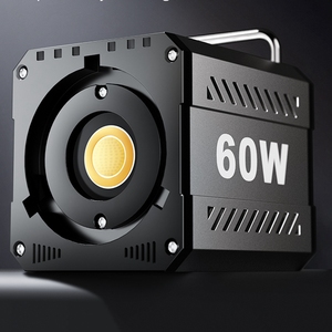 Lampe <span class=keywords><strong>vidéo</strong></span> LED rechargeable 60W avec couvercle réflecteur, <span class=keywords><strong>flash</strong></span> stroboscopique portable 2700k-7500k, éclairage photographique COB pour appareil photo, CRI>90 - Product Image 3