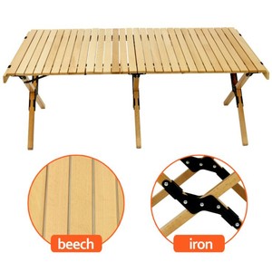 Table et chaise pliante portable, pratique <span class=keywords><strong>en</strong></span> <span class=keywords><strong>bois</strong></span> massif, pour l'extérieur, le <span class=keywords><strong>camping</strong></span>, le patio, le pique-nique, le barbecue et la conduite - Product Image 5