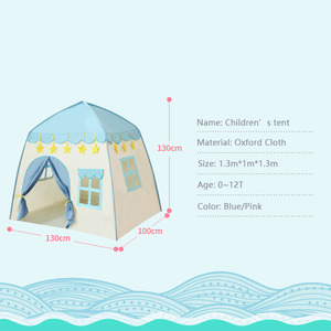 Tienda de Campaña Infantil Portátil de 1.3M, <span class=keywords><strong>Tipi</strong></span> Plegable para Niños, Casa de Juegos para Bebés, Castillo de Princesa Rosa Grande para Niñas, Decoración de Habitación Infantil - Product Image 6