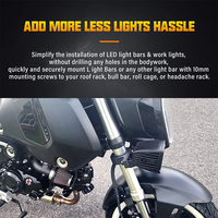 Kit de fixation de barre lumineuse LED avant en alliage d'aluminium pour VTT tout-terrain, UTV, avec supports de montage réglables de 1/1,25/1,5/2 pouces